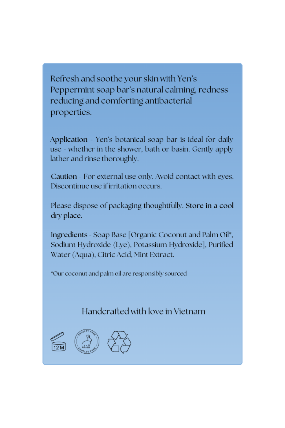 Skin Cooling Peppermint Bar