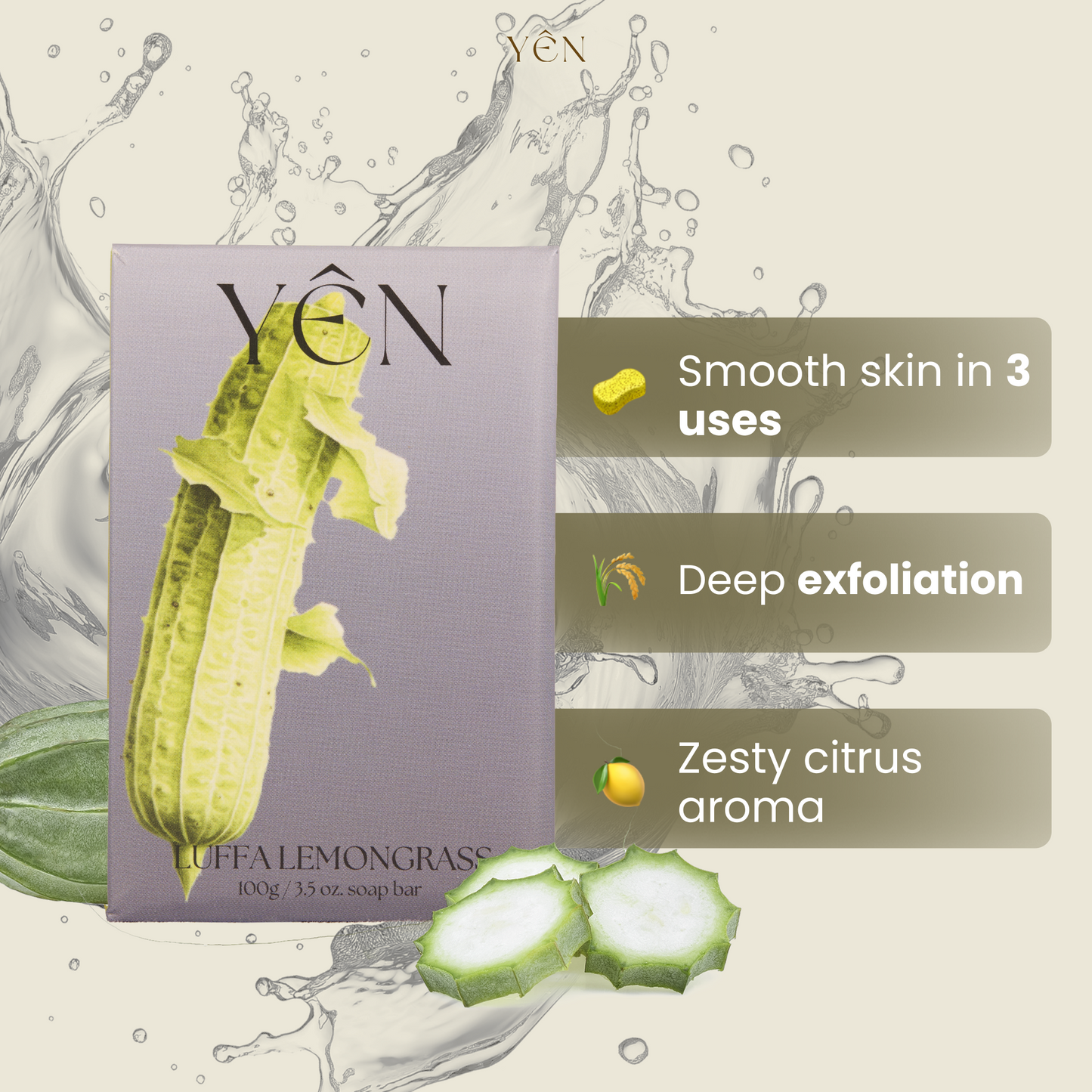 Body Exfoliating Luffa (Lemongrass) Bar
