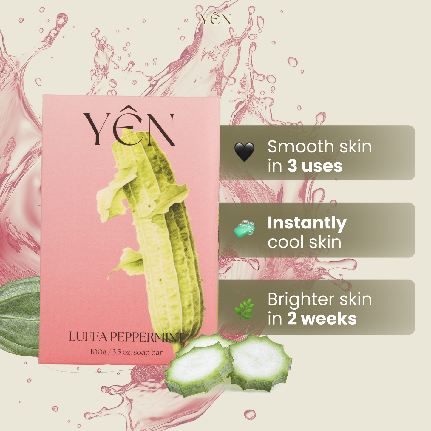 Body Exfoliating Luffa (Peppermint) Bar